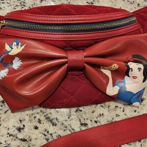 Disney Red Crossbody Bag with Bow and Character Art